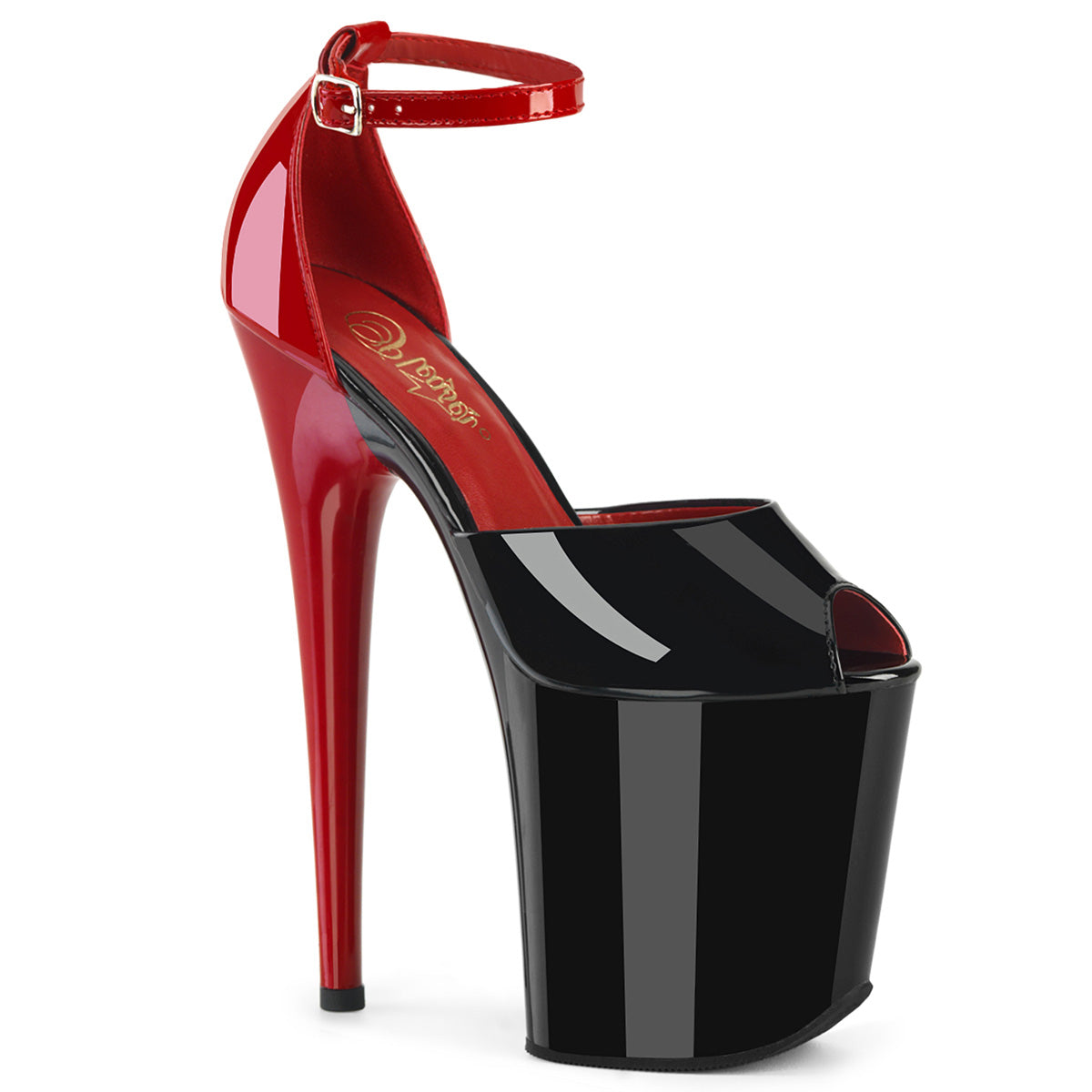 FLAMINGO-868  Black-Red Patent/Black Red